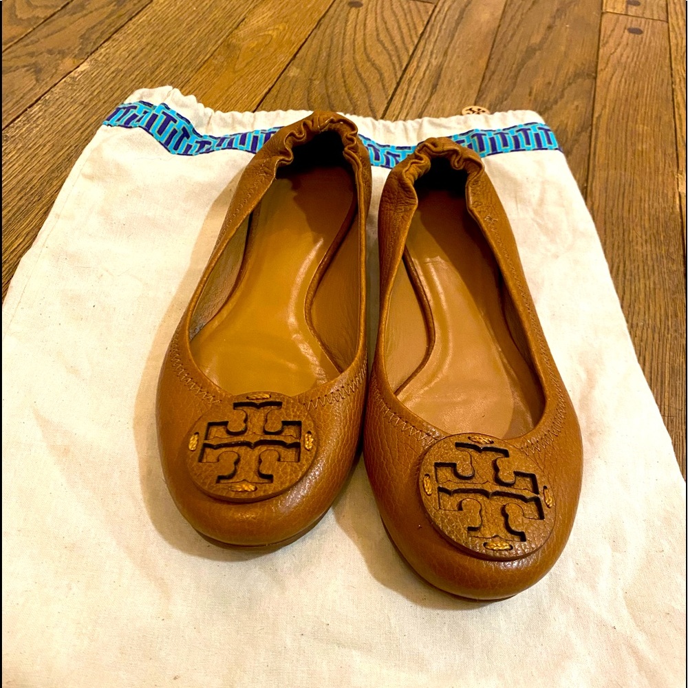 Tory Burch Reva tumbled leather ballet flat